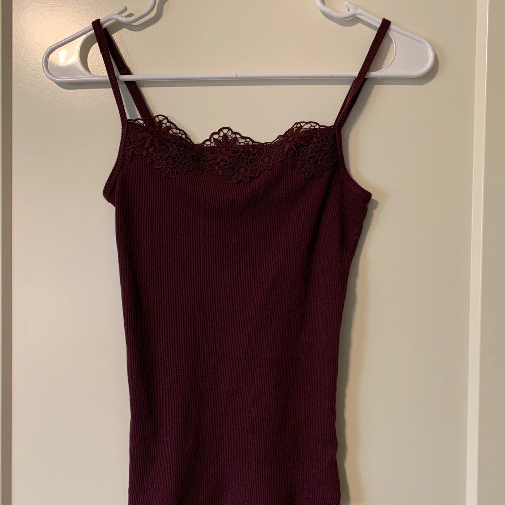 Aeropostale lace-accent tank top